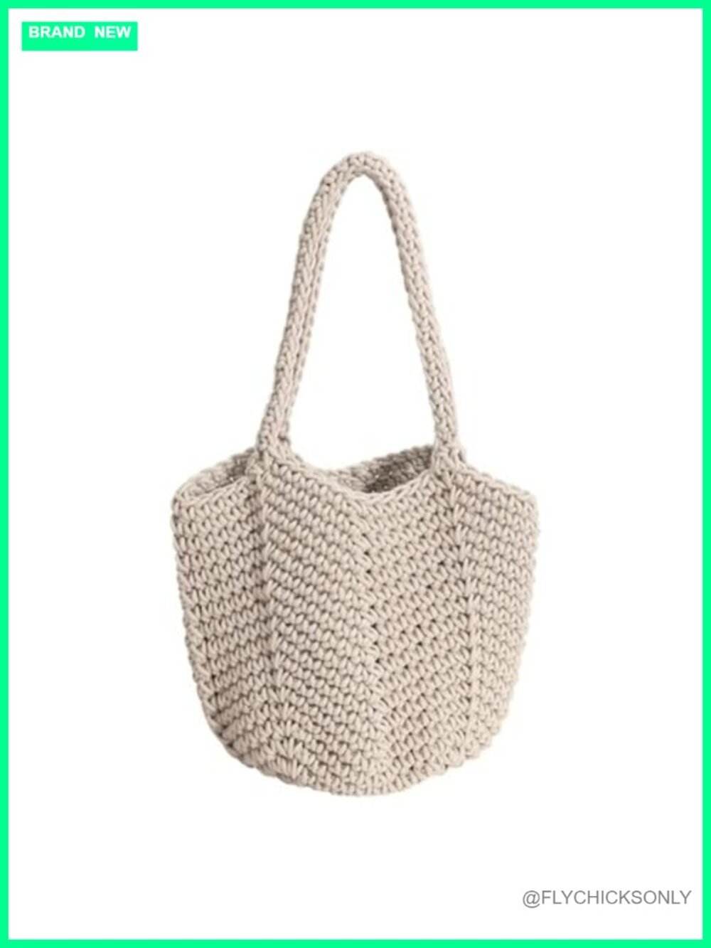 Crochet Knitting Tote Bag Large Capacity Hollowed Out Beach Bag Korean Style